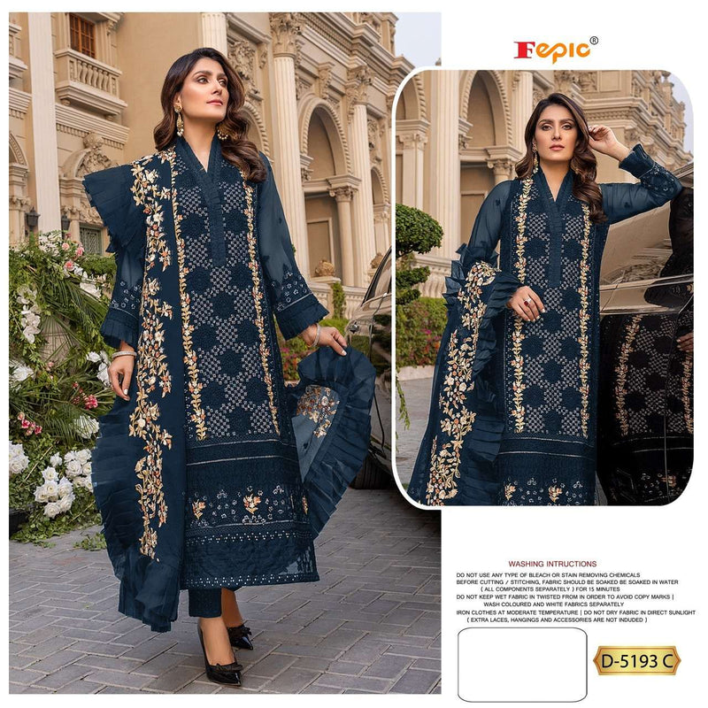 Fepic Rosemeen D-5193 C Georgette Elegant Designer Wear Salwar Kameez