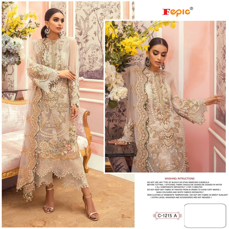 Fepic Rosemeen Dno 1215 A Georgette With Embroidered Work Stylish Designer Pakistani Style Salwar Suit
