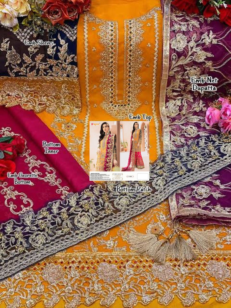 Fepic Rosemeen 1080 Colours Faux Georgette Pakistani Wear Salwar Suit