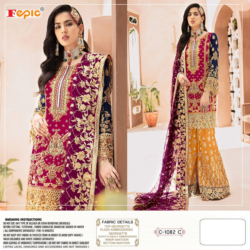 Fepic Rosemeen 1080 Colours Faux Georgette Pakistani Wear Salwar Suit