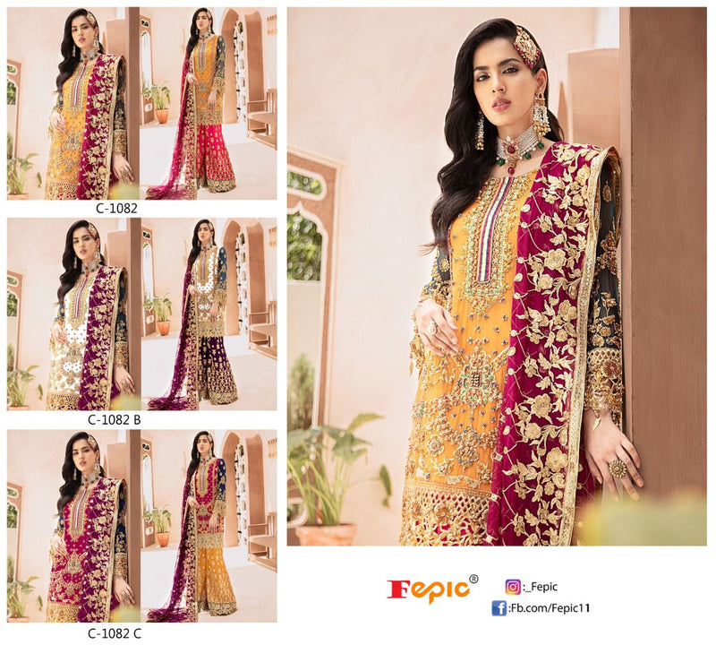 Fepic Rosemeen 1080 Colours Faux Georgette Pakistani Wear Salwar Suit