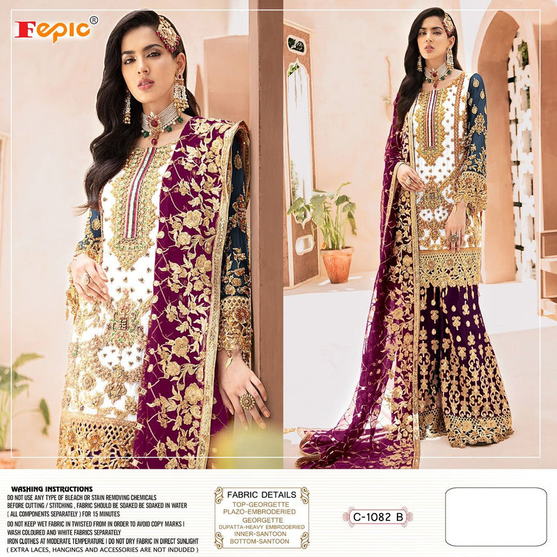 Fepic Rosemeen 1080 Colours Faux Georgette Pakistani Wear Salwar Suit
