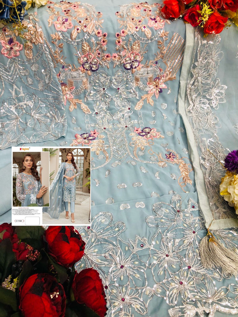 Fepic Rosemeen C 1168 Fox Georgette Stylish Designer Wear Salwar Kameez
