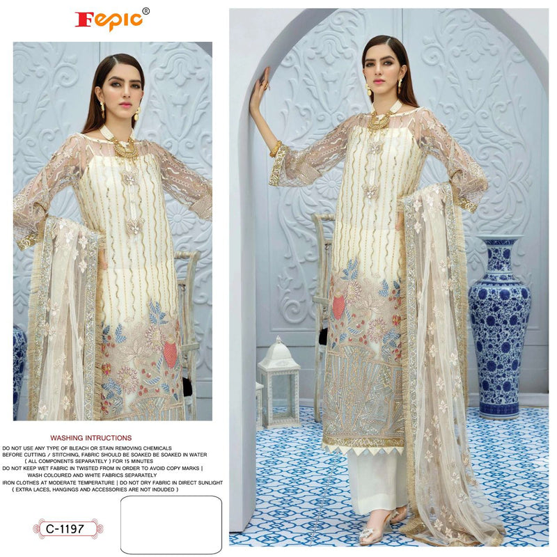 Fepic Rosemeen Dno C 1197 Georgette Stylish Embroidery Work Designer Party Wear Salwar Suit