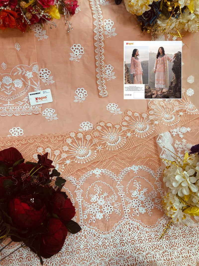 Fepic Rosemeen Dno C 1211 B Pure Cotton With Embroidered Work Stylish Designer Casual Wear Salwar Suit