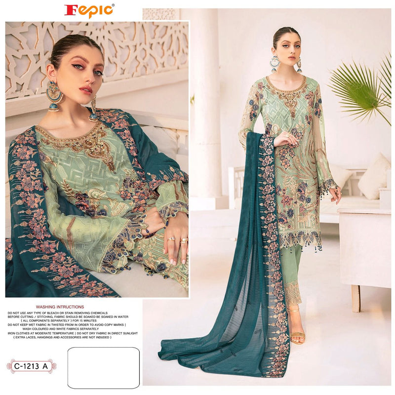 Fepic Rosemeen Dno C 1213 A Georgette Stylish Designer Hand Work Party Wear Salwar Kameez