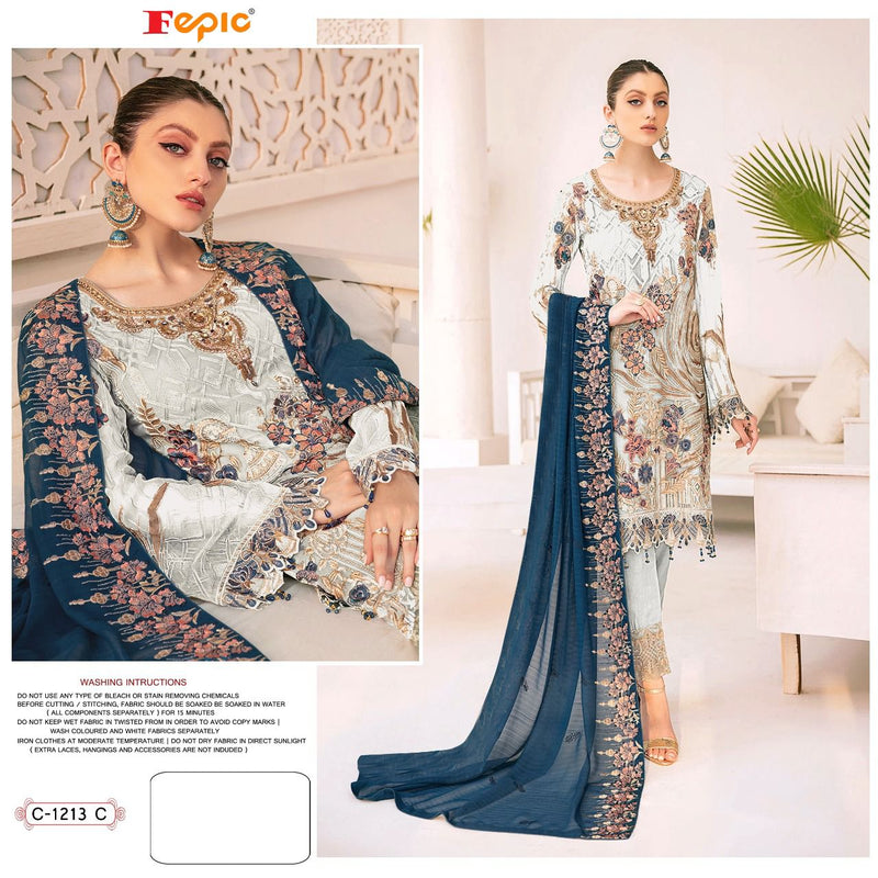 Fepic Rosemeen Dno C 1213 C Georgette Stylish Designer Hand Work Party Wear Salwar Kameez