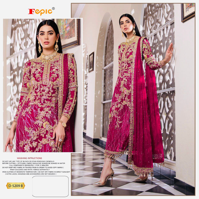 Fepic Rosemeen Dno 5209 B Butterfly Net With Heavy Embroidered Work Stylish Designer Wear Salwar Suit