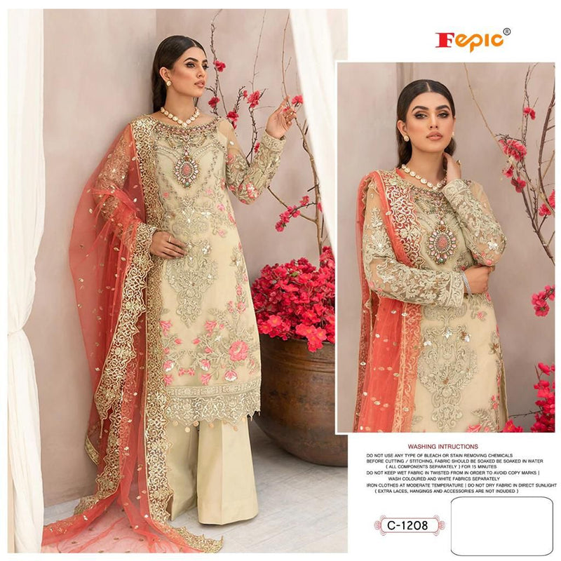 Fepic Rosemeen D No 1208 Faux Georgette Embroidered Pakistani Style Wedding Wear Salwar Suits