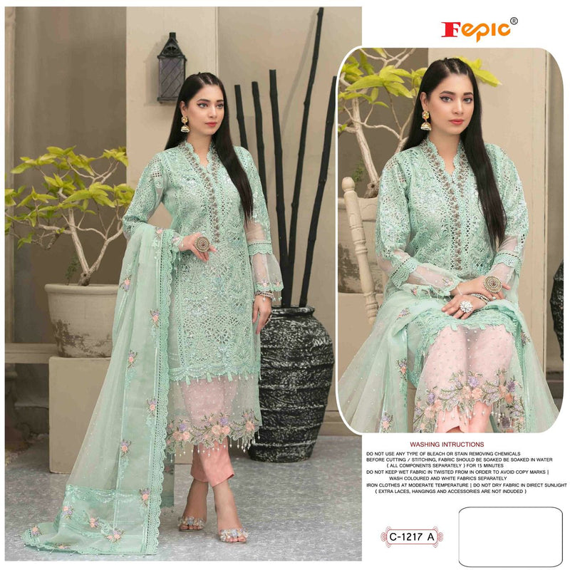 Fepic Rosemeen Dno C 1217 Georgette Heavy Embroidered Stylish Designer Party Wear Salwar Suit