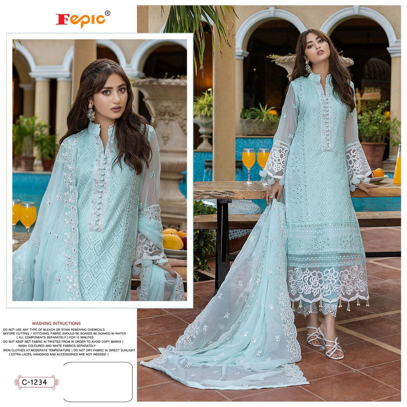 Fepic Suit Rosemeen D No C 1234 Georgette With Heavy Embroidery Stylish Designer Pakistani Salwar Suit