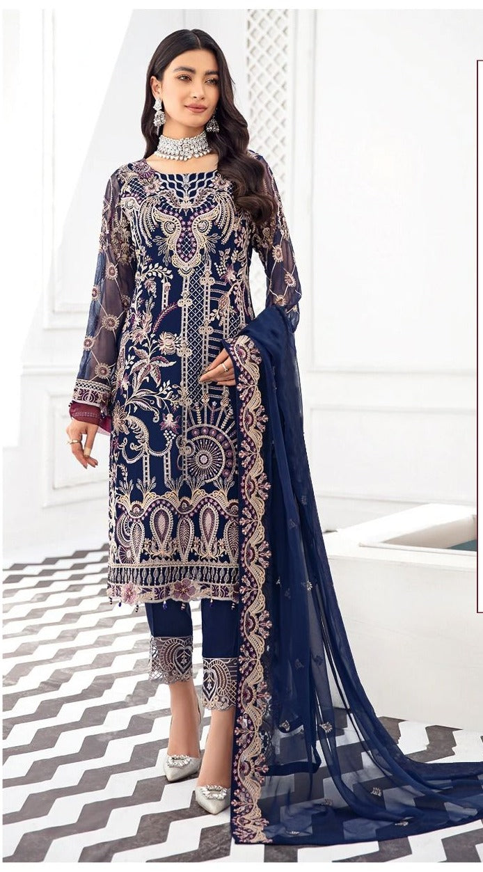 Fepic Suit Rosemeen 90032 Georgette With Heavy Embroidery Stylish Designer Pakistani Salwar Suit