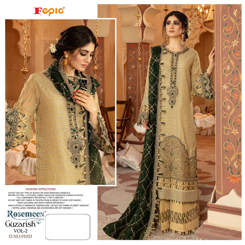 Fepic Rosemeen Guzarish Vol 2 Dno 91033 Georgette Stylish Designer Heavy Embroidery Work Pakistani Salwar Suit