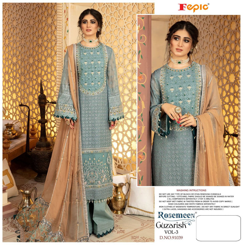 Fepic Rosemeen Guzarish Vol 3 Dno 91039 Faux Georgette Stylish Designer Pakistani Style Salwar Suit