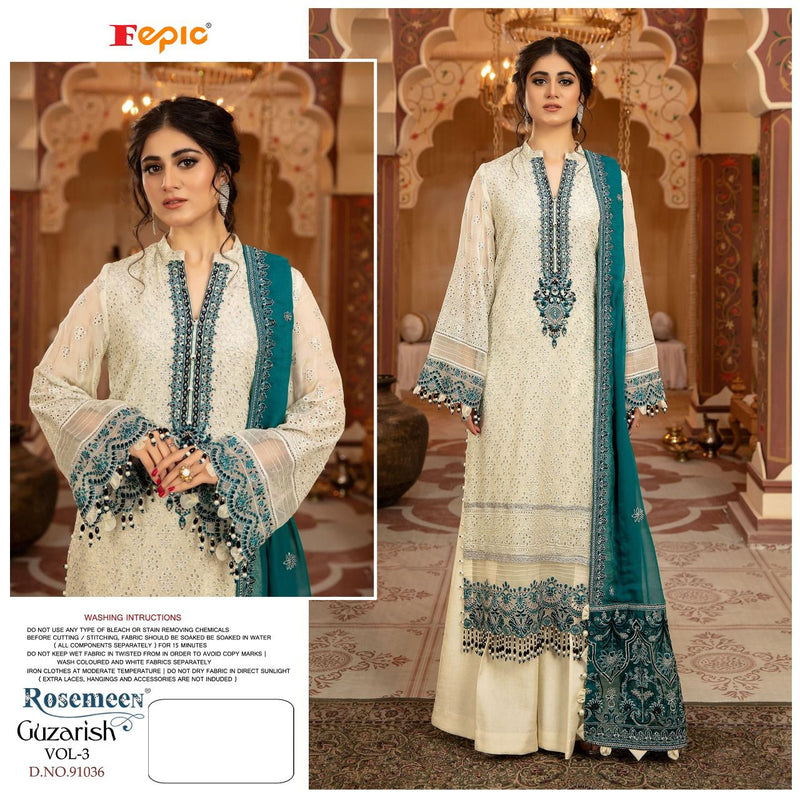 Fepic Rosemeen Guzarish Vol 3 Dno 91036 Faux Georgette Stylish Designer Pakistani Style Salwar Suit