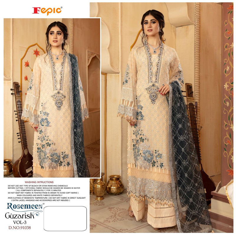 Fepic Rosemeen Guzarish Vol 3 Dno 91038 Faux Georgette Stylish Designer Pakistani Style Salwar Suit