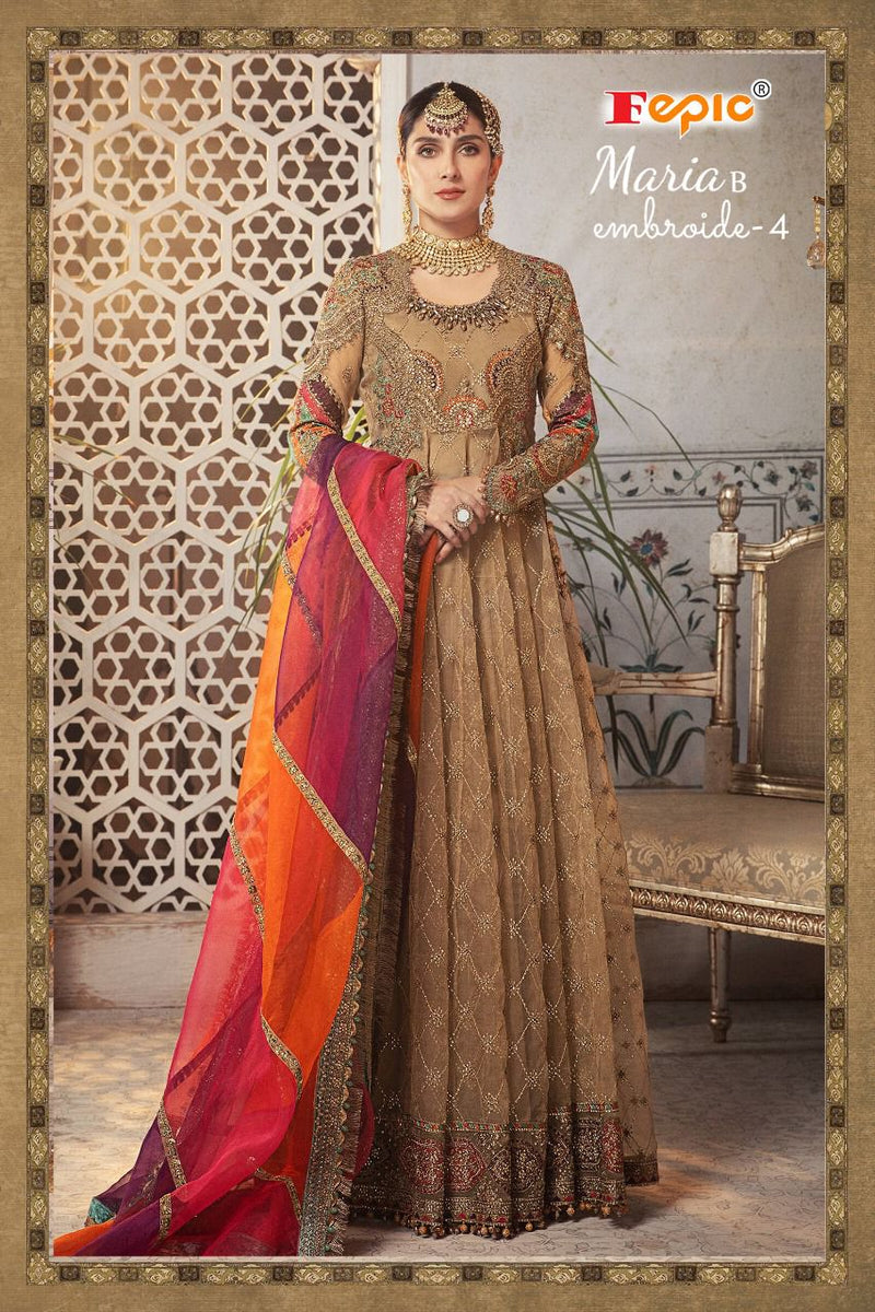 Fepic Rosemeen Maria B Dno 60018 Butterfly Net Stylish Designer Wedding Wear Salwar Suit