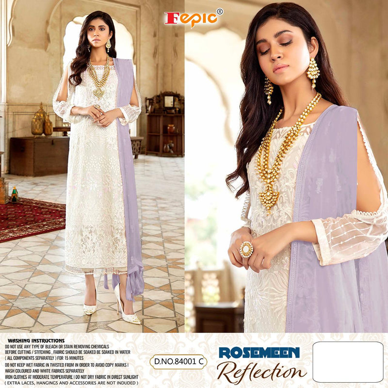 Fepic Suit Rosemeen 84001 C Georgette With Heavy Embroidery Stylish Designer Pakistani Salwar Suit
