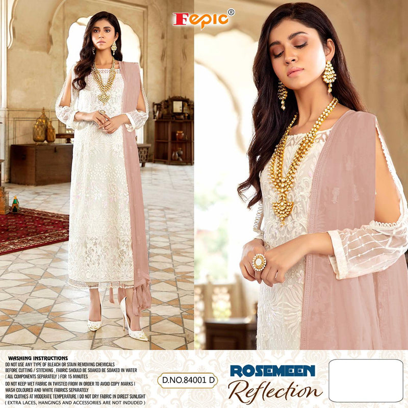 Fepic Suit Rosemeen 84001 D Georgette With Heavy Embroidery Stylish Designer Pakistani Salwar Suit