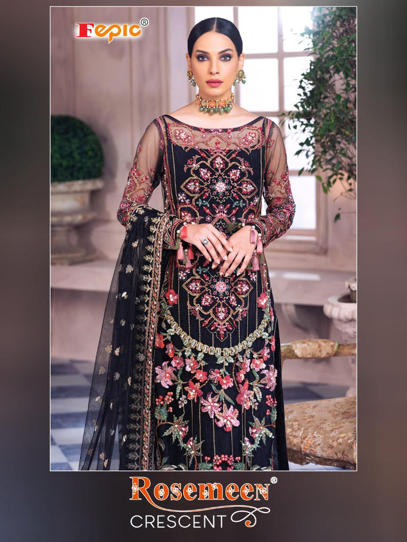 Fepic Rosemeen Crecent Georgette Net Heavy Embroidered Pakistani Salwar Kameez
