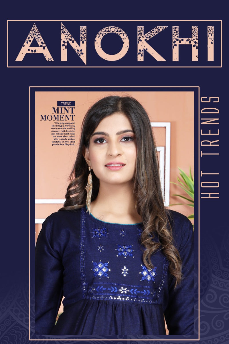Gabbha Anokhi Rayon Stylish Designer Short Tops