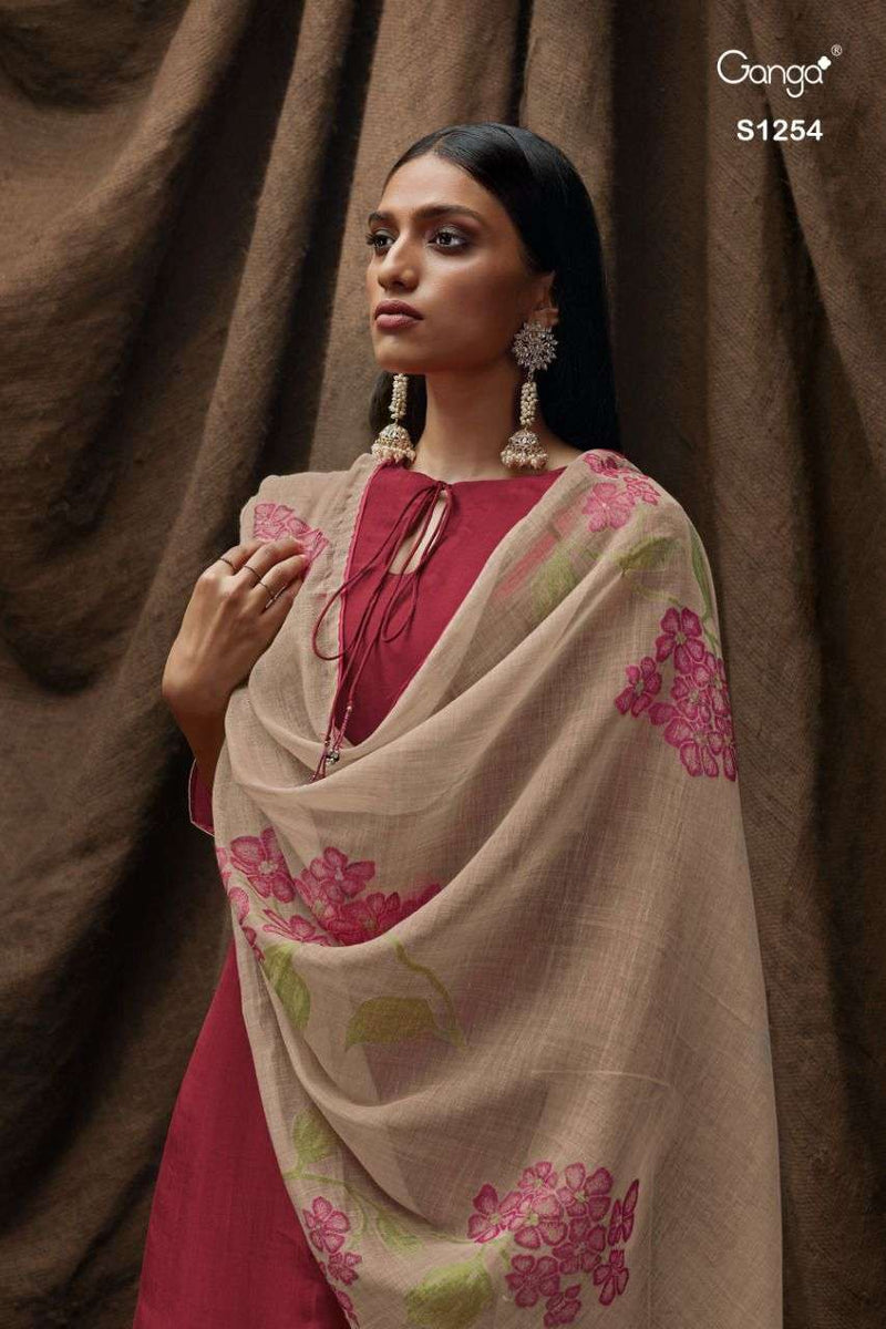 Ganga Fashion Dno 1254 Silk With Beautiful Work Stylish Designer Casual Look Fancy Salwar Suit