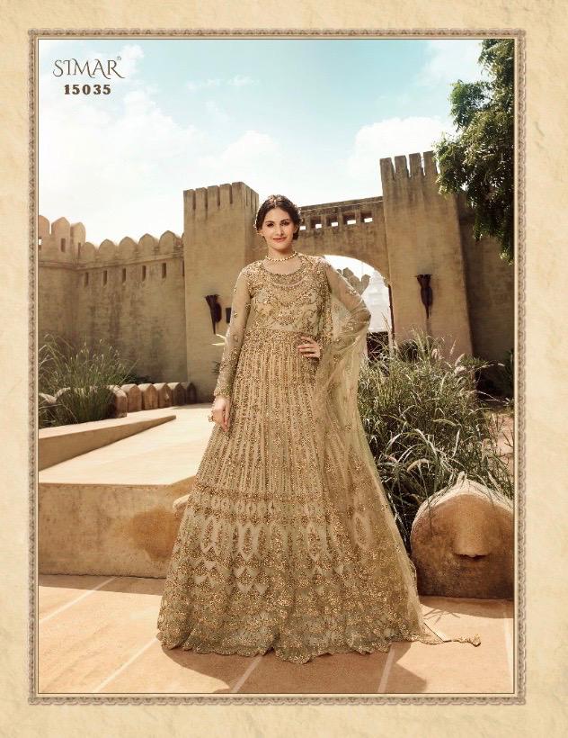 Glossy Simar Amyra Shaivi Net With Heavy Hand Work Stylish Designer Party Wear Salwar Suit