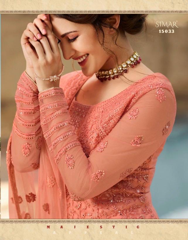 Glossy Simar Amyra Shaivi Net With Heavy Hand Work Stylish Designer Party Wear Salwar Suit