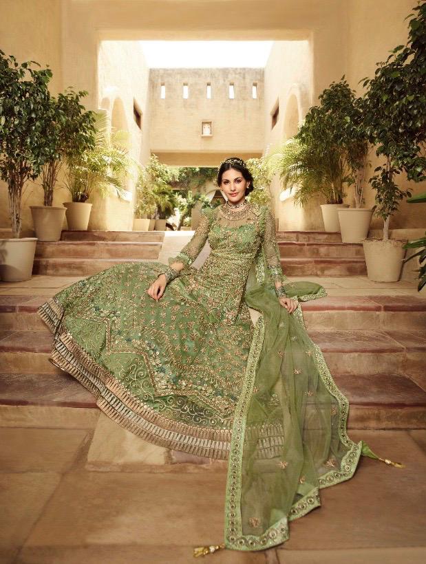 Glossy Simar Amyra Shaivi Net With Heavy Hand Work Stylish Designer Party Wear Salwar Suit