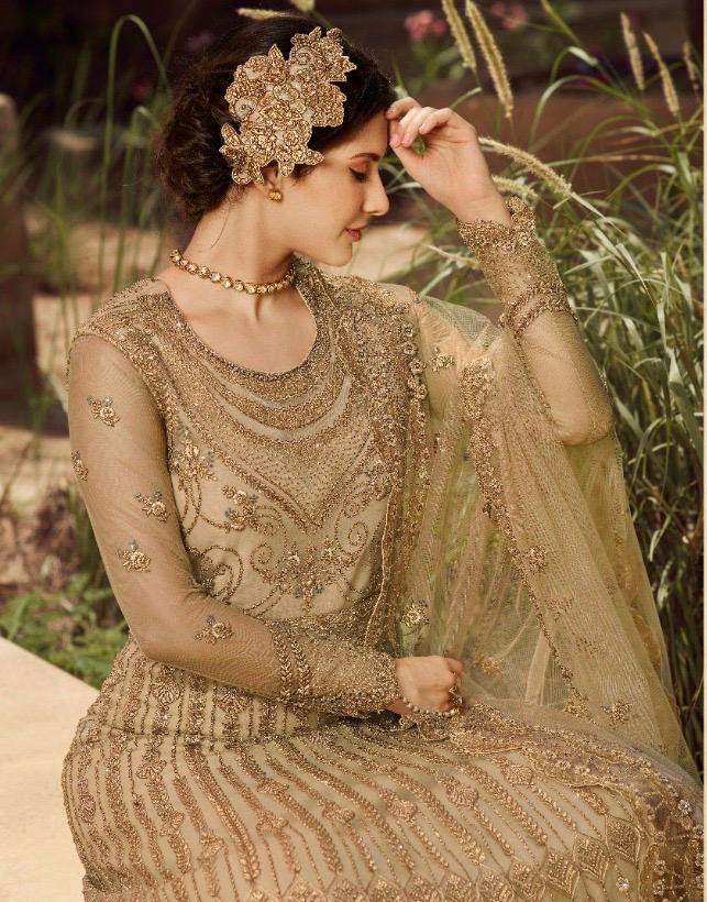 Glossy Simar Amyra Shaivi Net With Heavy Hand Work Stylish Designer Party Wear Salwar Suit