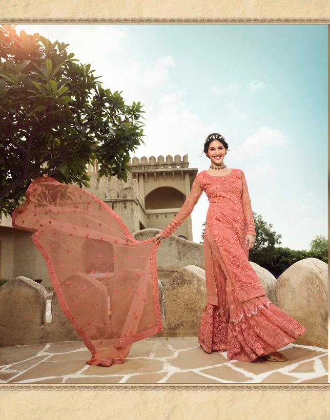 Glossy Simar Amyra Shaivi Net With Heavy Hand Work Stylish Designer Party Wear Salwar Suit