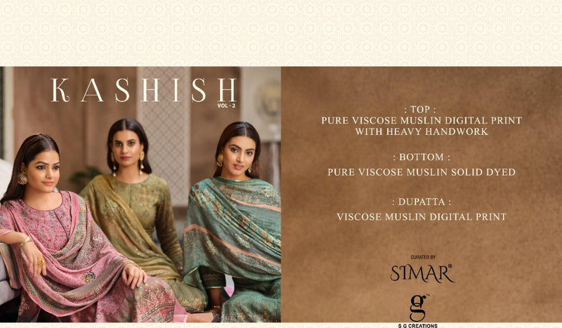 Glossy Kashish Vol 2 Viscose Muslin With Digital Printed Stylish Designer Wear Salwar Kameez