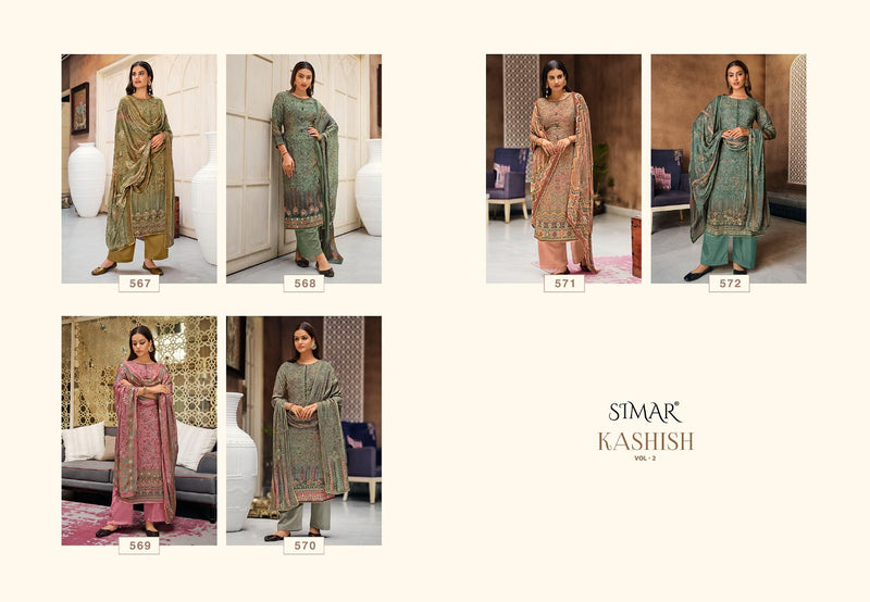 Glossy Kashish Vol 2 Viscose Muslin With Digital Printed Stylish Designer Wear Salwar Kameez