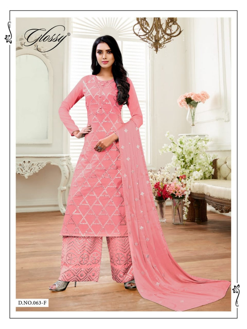 Glossy Tara Chinon Stylish Designer Wear Salwar Kameez