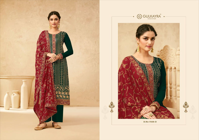 Gulkayra Sonam Gold Georgette Stylish Designer Wear Salwar Suit