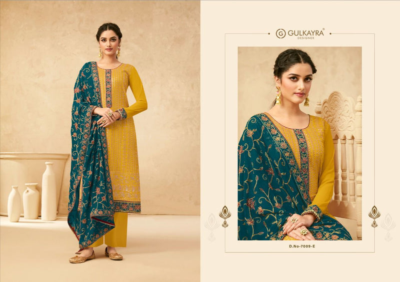 Gulkayra Sonam Gold Georgette Stylish Designer Wear Salwar Suit