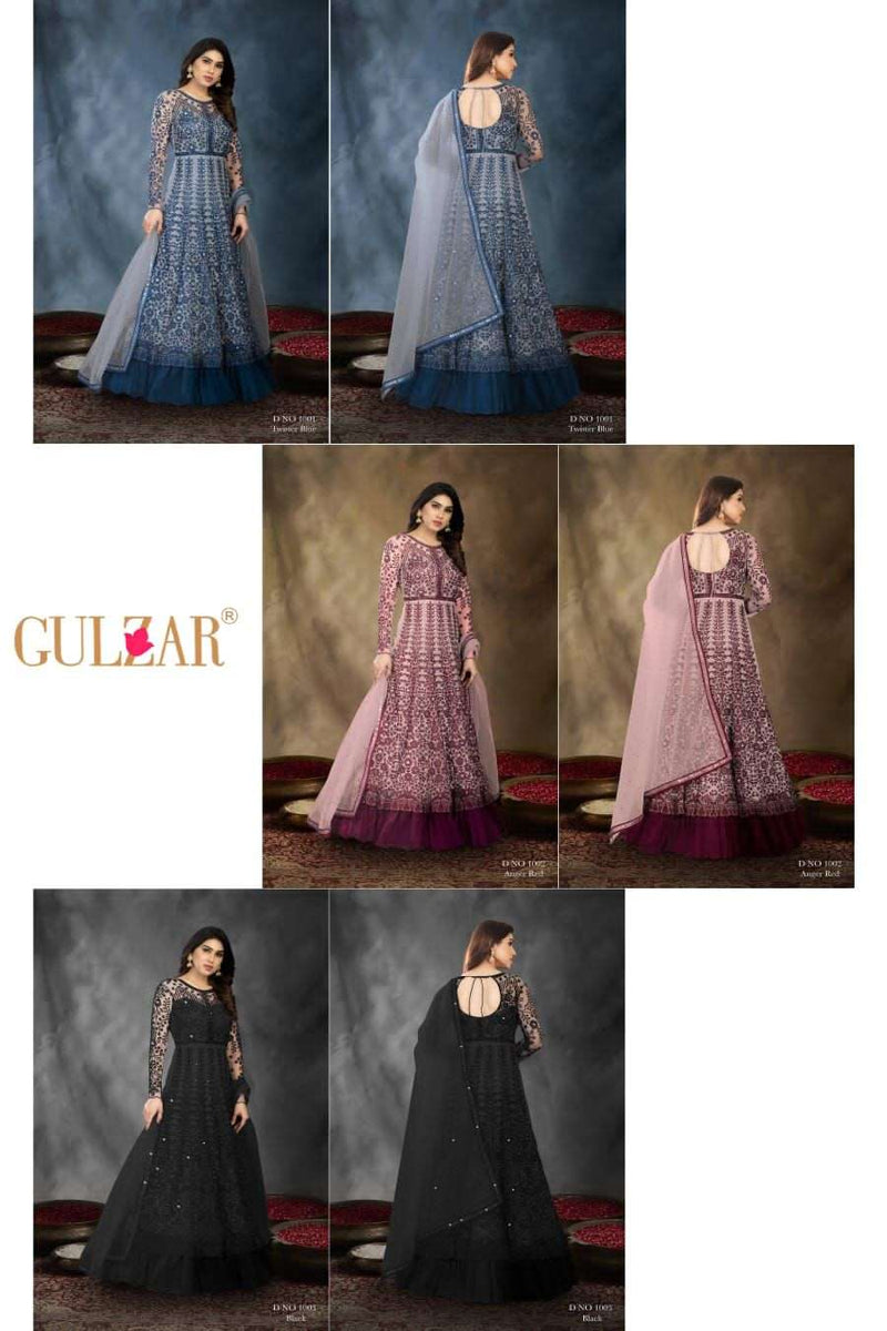 Gulzar 1001-1003 Net Stylish Designer Party Wear Salwar Kameez