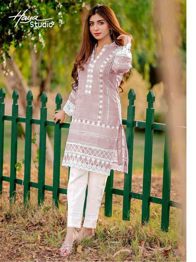 Haya Studio Dno 1013 A Georgette Stylish Designer Wear Pakistani Kurti