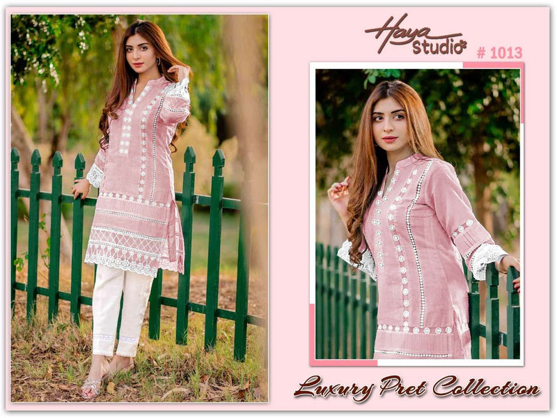 Haya Studio Dno 1013 Georgette Stylish Designer Wear Pakistani Kurti