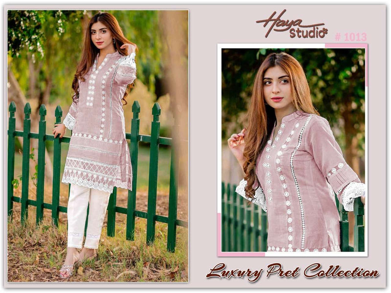 Haya Studio Dno 1013 A Georgette Stylish Designer Wear Pakistani Kurti
