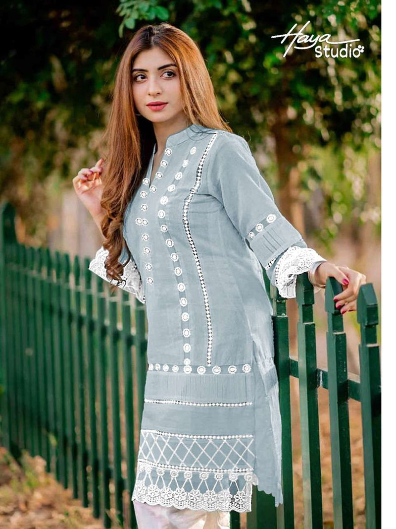 Haya Studio Dno 1013  Georgette Stylish Designer Wear Pakistani Kurti