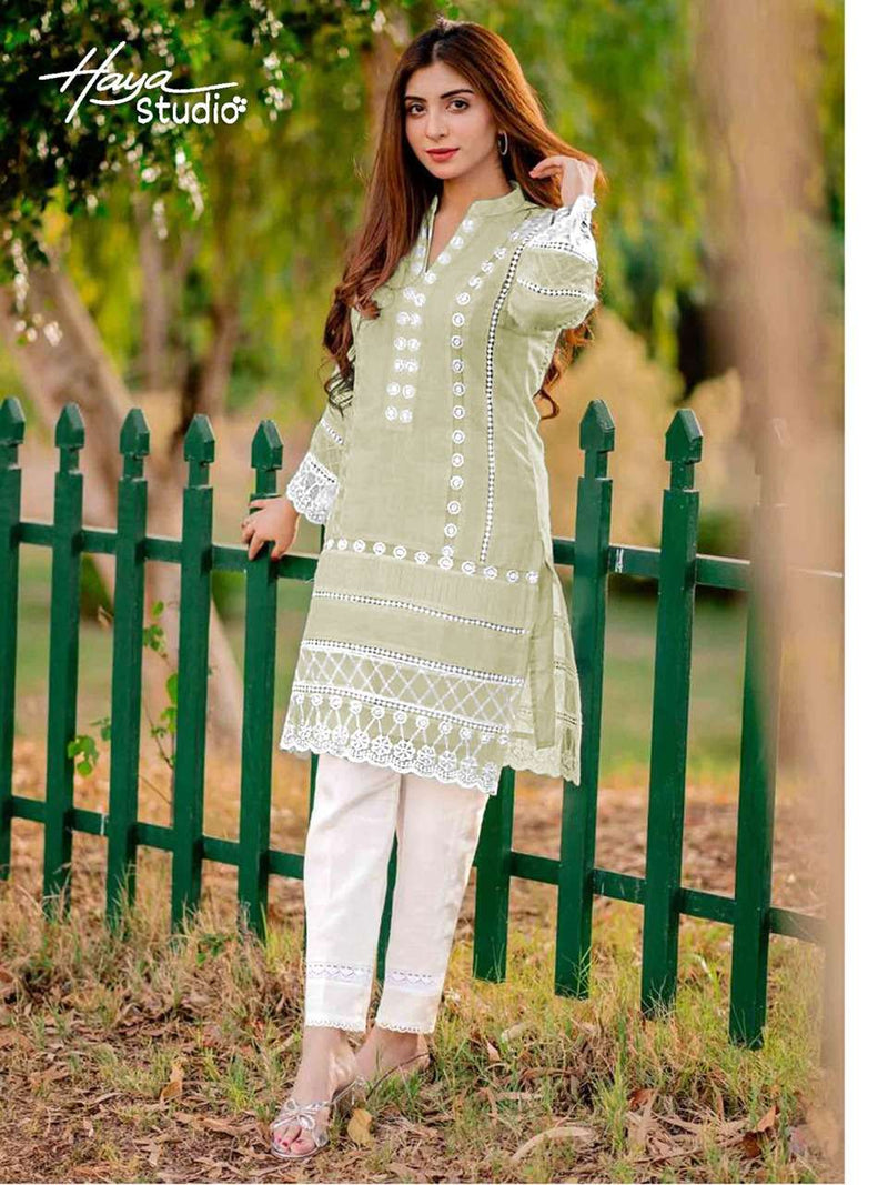Haya Studio Dno 1013 Georgette Stylish Designer Wear Pakistani Kurti