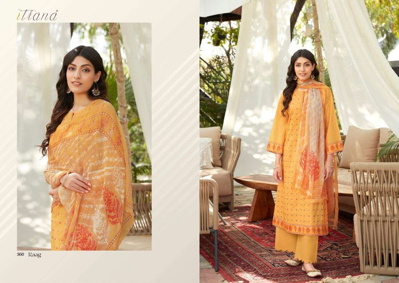 Itrana Raag Pure Cotton Lawn With heavy Embroidery Stylish Designer Printed Salwar Kameez