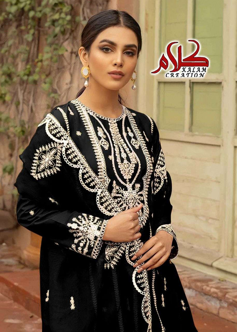 Kalam Creation Dno 1107 B Fox Georgette With Embroidered Work Stylish Designer Party Wear Kurti
