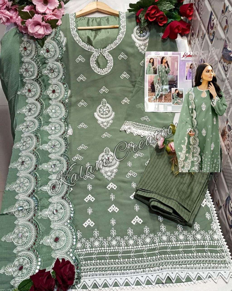 Kalam Dno 1109 Geogettte With  Heavy Embroidery Pakistani Attractive Look Stylish Designer Kurti