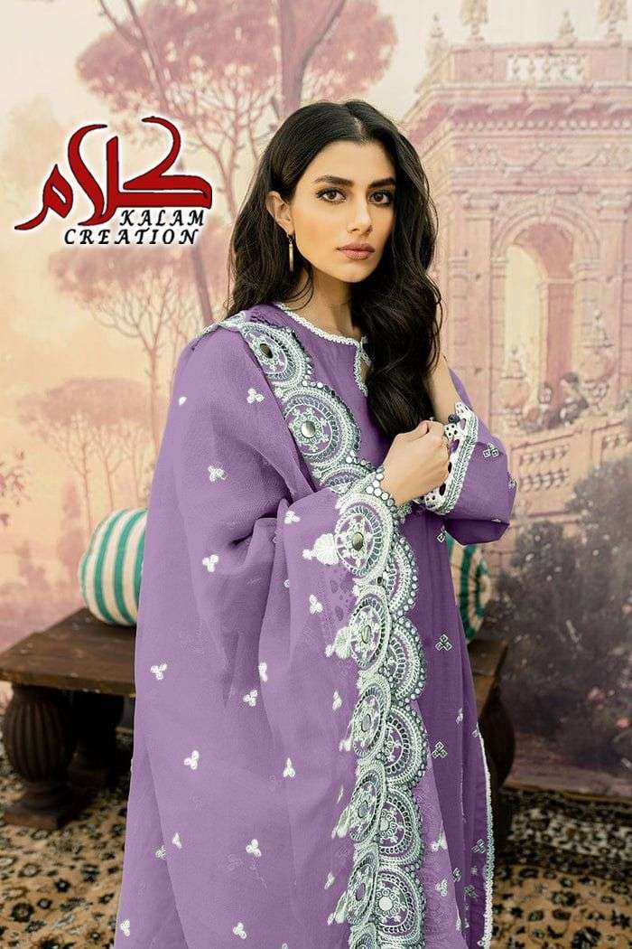 Kalam Dno 1109 Geogettte With  Heavy Embroidery Pakistani Attractive Look Stylish Designer Kurti