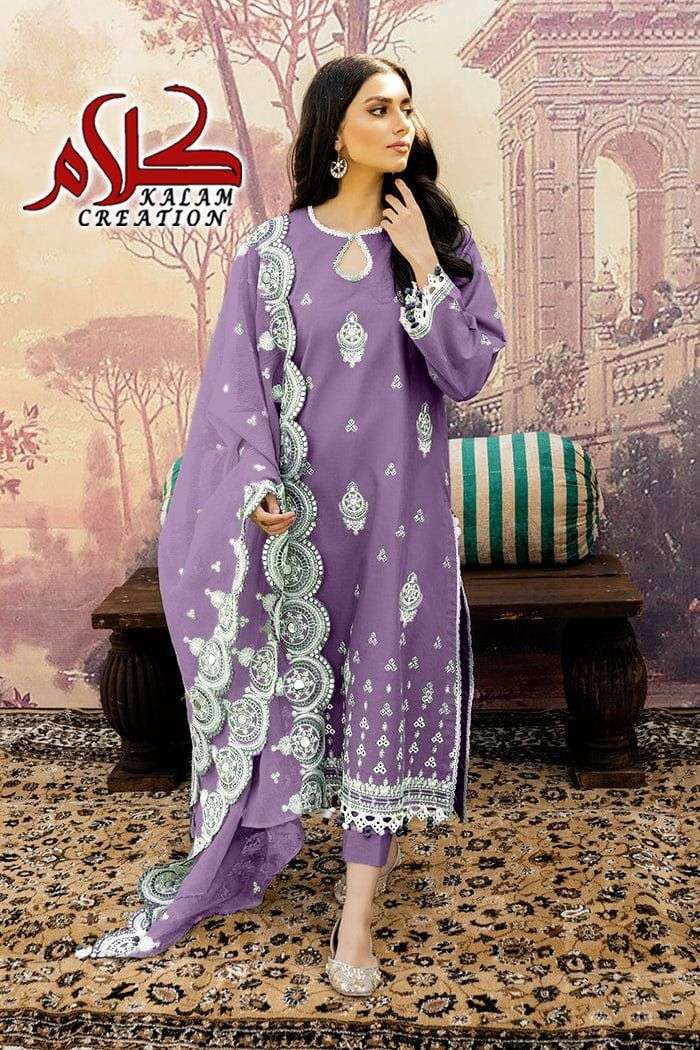 Kalam Dno 1109 Geogettte With  Heavy Embroidery Pakistani Attractive Look Stylish Designer Kurti