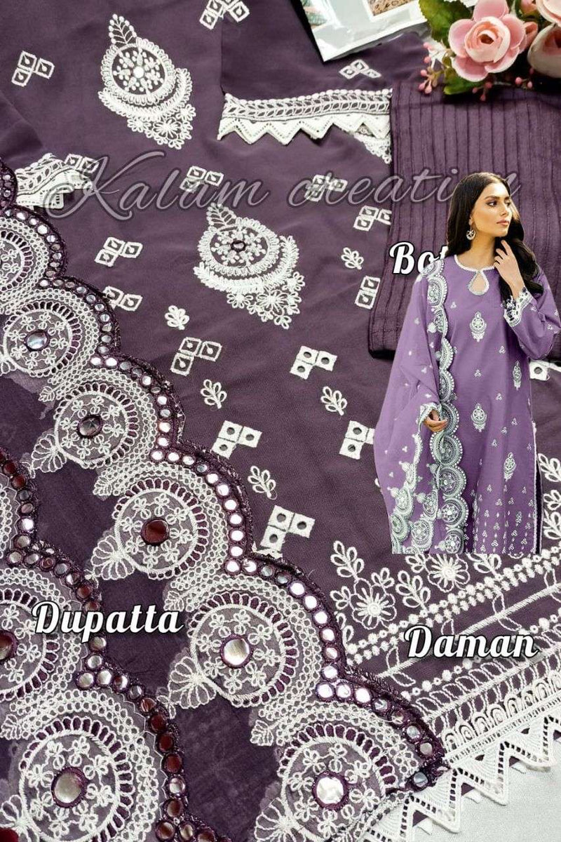 Kalam Dno 1109 Geogettte With  Heavy Embroidery Pakistani Attractive Look Stylish Designer Kurti