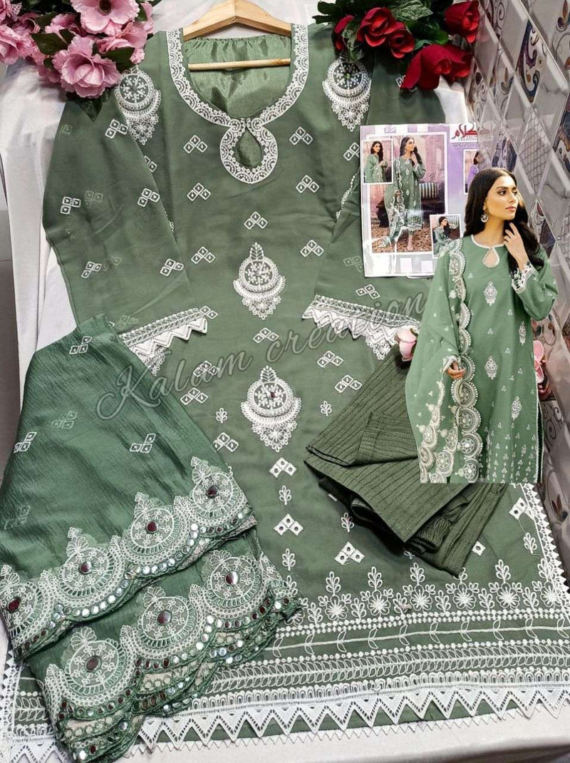 Kalam Dno 1109 Geogettte With  Heavy Embroidery Pakistani Attractive Look Stylish Designer Kurti