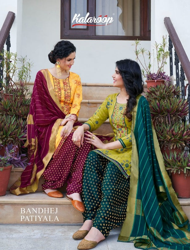 Kalaroop By Kajree Bandhej Chanderi Silk Stylish Designer Graceful Look Fancy Wear Kurti